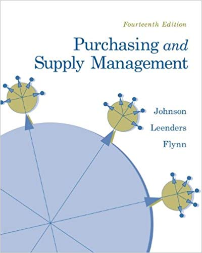 Test Bank for Purchasing and Supply Management 14th Edition by P. Fraser Johnson