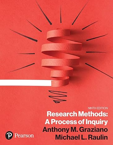 Test Bank for Research Methods A Process of Inquiry 9th Edition by Anthony M. Graziano
