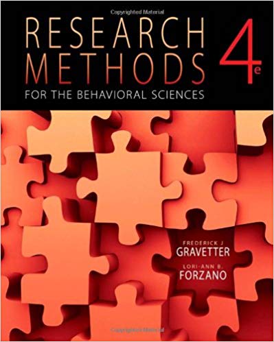 Test Bank for Research Methods for the Behavioral Sciences 4th Edition by Frederick J Gravetter