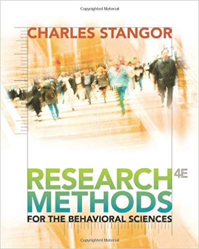 Test Bank for Research Methods for the Behavioral Sciences 4th Edition by Charles Stangor