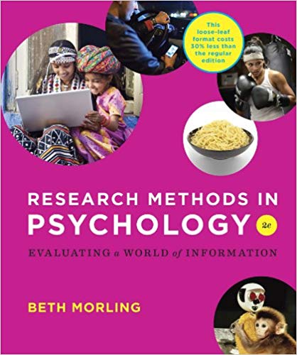 Test Bank for Research Methods in Psychology Evaluating a World of Information 2nd Edition by Beth Morling