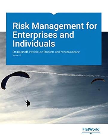 Test Bank for Risk Management for Enterprises and Individuals 1.0 by Baranoff TB