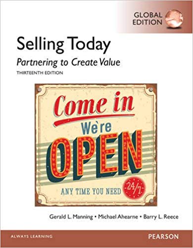 Test Bank for Selling Today Partnering to Create Value Global 13th Edition by Barry Reece