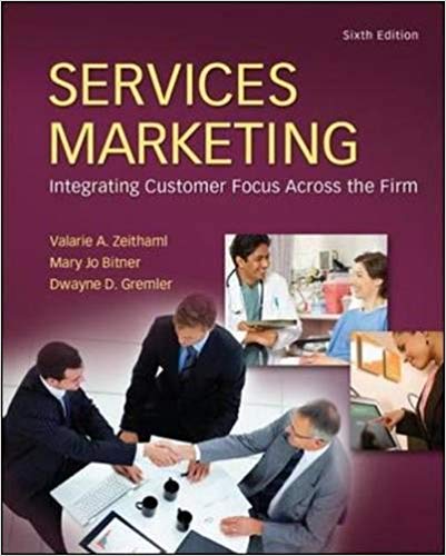 Test Bank for Services Marketing 6th Edition by Valerie Zeithalm