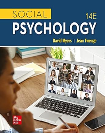 Test Bank for Social Psychology 14th Edition by David Myers