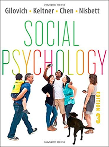 Test Bank for Social Psychology 3rd Edition by Thomas Gilovich