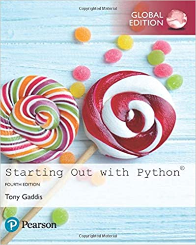 Test Bank for Starting Out with Python 4th Global Edition by Tony Gaddis