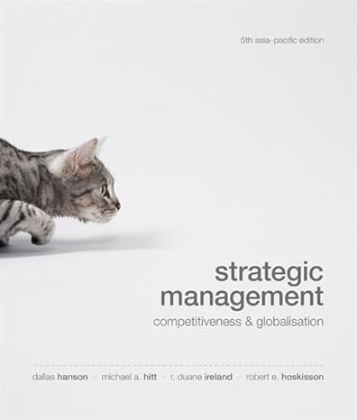 Test Bank for Strategic Management Competitiveness and Globalisation 5th Edition by Dallas Hanson