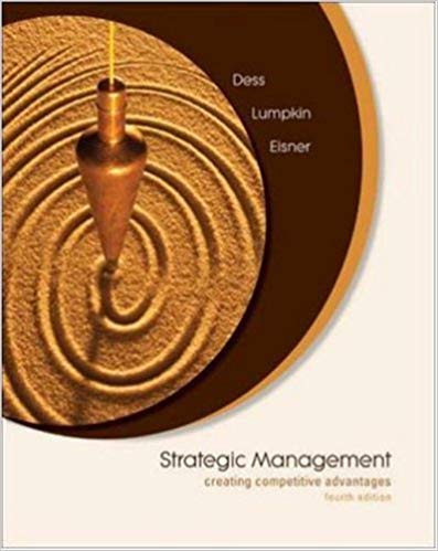 Test Bank for Strategic Management Creating Competitive Advantages 4th Edition by Gregory Dess