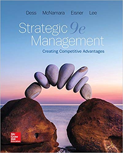 Test Bank for Strategic Management Creating Competitive Advantages 9th Edition by Gregory G Dess Dr