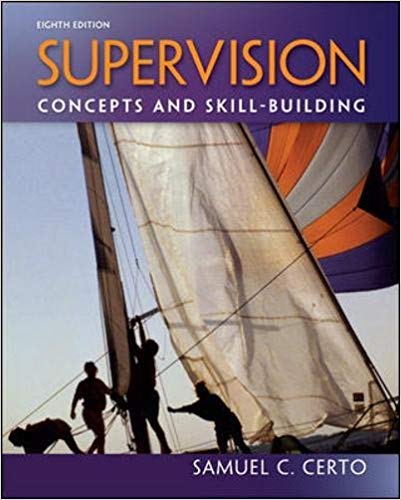 Test Bank for Supervision Concepts and Skill Building 8th Edition by Samuel Certo