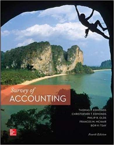 Test Bank for Survey of Accounting 4th Edition by Thomas P Edmonds