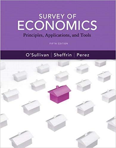 Test Bank for Survey of Economics Principles Applications and Tools 5th Edition by Arthur OSullivan