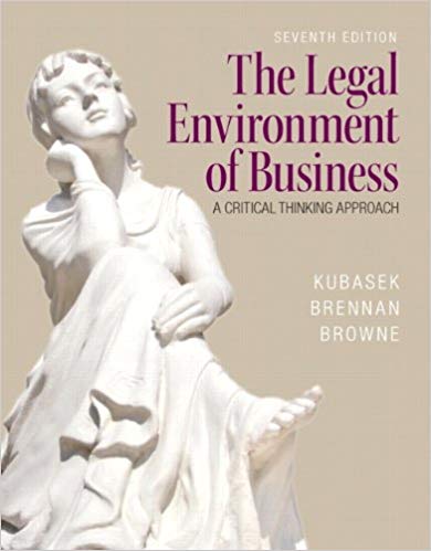 Test Bank for The Legal Environment of Business 7th Edition by Nancy K. Kubasek