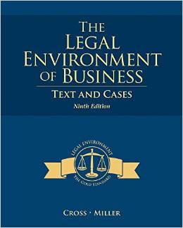 Test Bank for The Legal Environment of Business Text and Cases 9th Edition by Roger LeRoy Miller