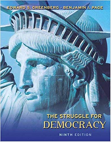 Test Bank for The Struggle for Democracy 9th Edition by Edward S. Greenberg