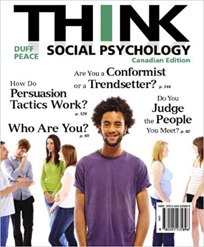 Test Bank for THINK Social Psychology 1st Canadian Edition by Kimberley Duff