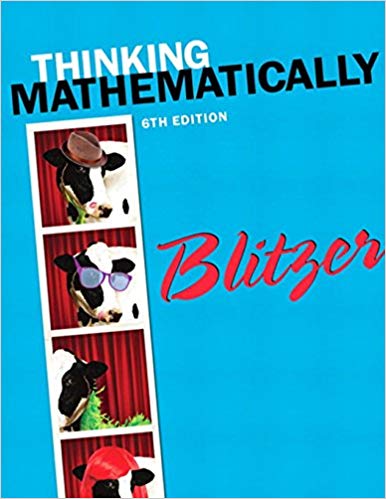 Test Bank for Thinking Mathematically 6th Edition by Robert F. Blitzer