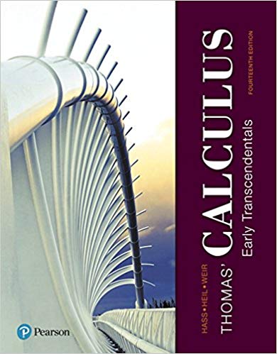 Test Bank for Thomas Calculus Early Transcendentals 14th Edition by Joel R. Hass