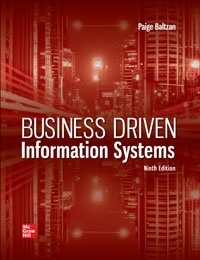 Test Bank for Business Driven Information Systems 9th Edition by Paige Baltzan